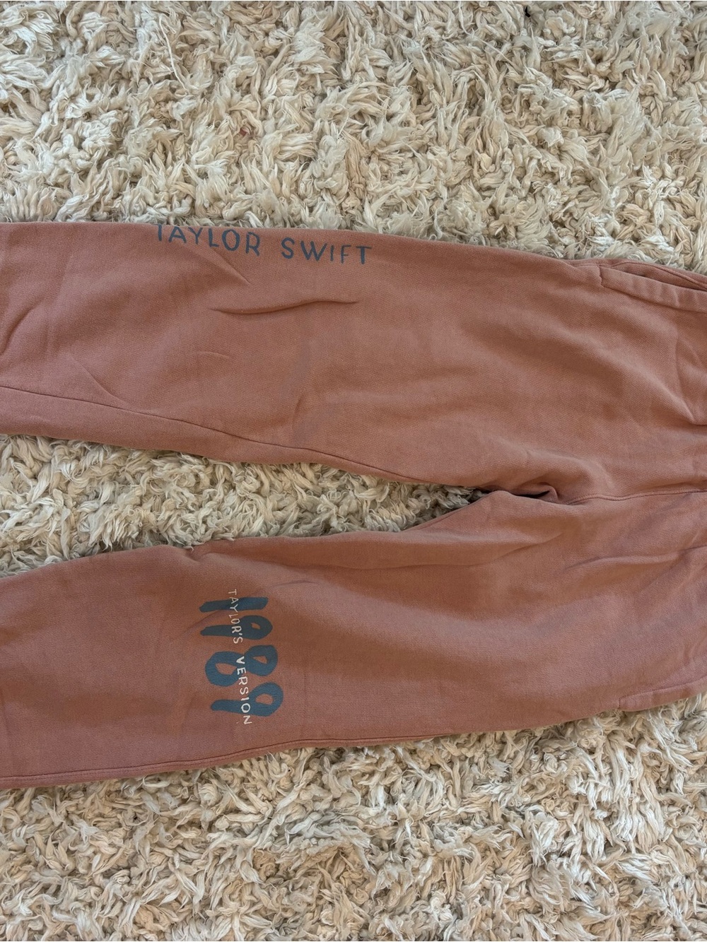 Taylor Swift Rust Brown Lounge Sweatpants with Black Logo